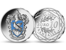 Magisches Highlight für jede Sammlung: die neue offizielle 10-Euro-Silber-Gedenkmünze Frankreichs „HARRY POTTER™ – Ravenclaw™“ 2022 mit brillanter Farbveredelung!